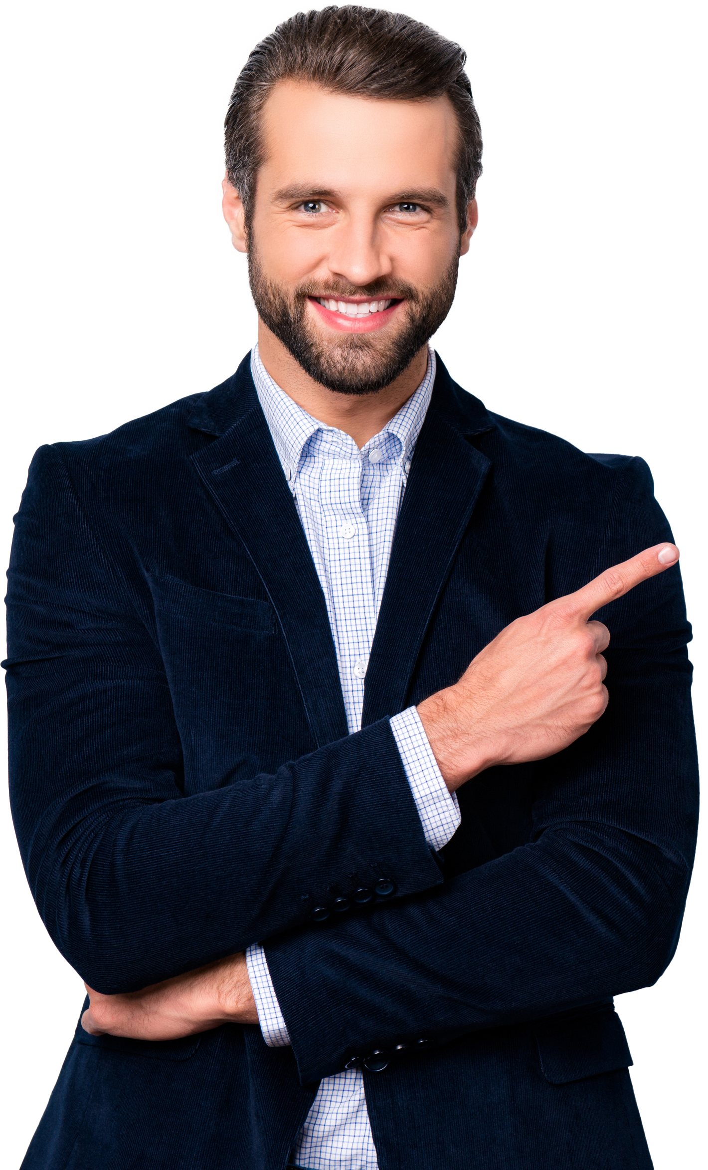 Profesional apuntando